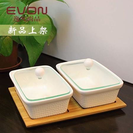 包郵廠家批發(fā)瓷器用品廚房實用儲存碟碗套裝陶瓷玻璃透明蓋送竹托圖片大全 郵樂官方網站